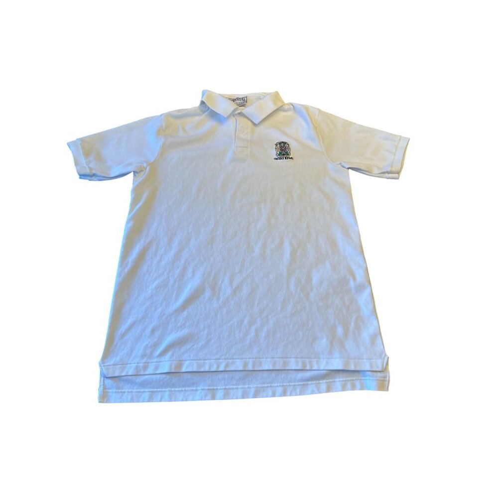 Chivas Regal White Polo‎ Shirt Crystal Springs XL 100% Combed Cotton Made In USA